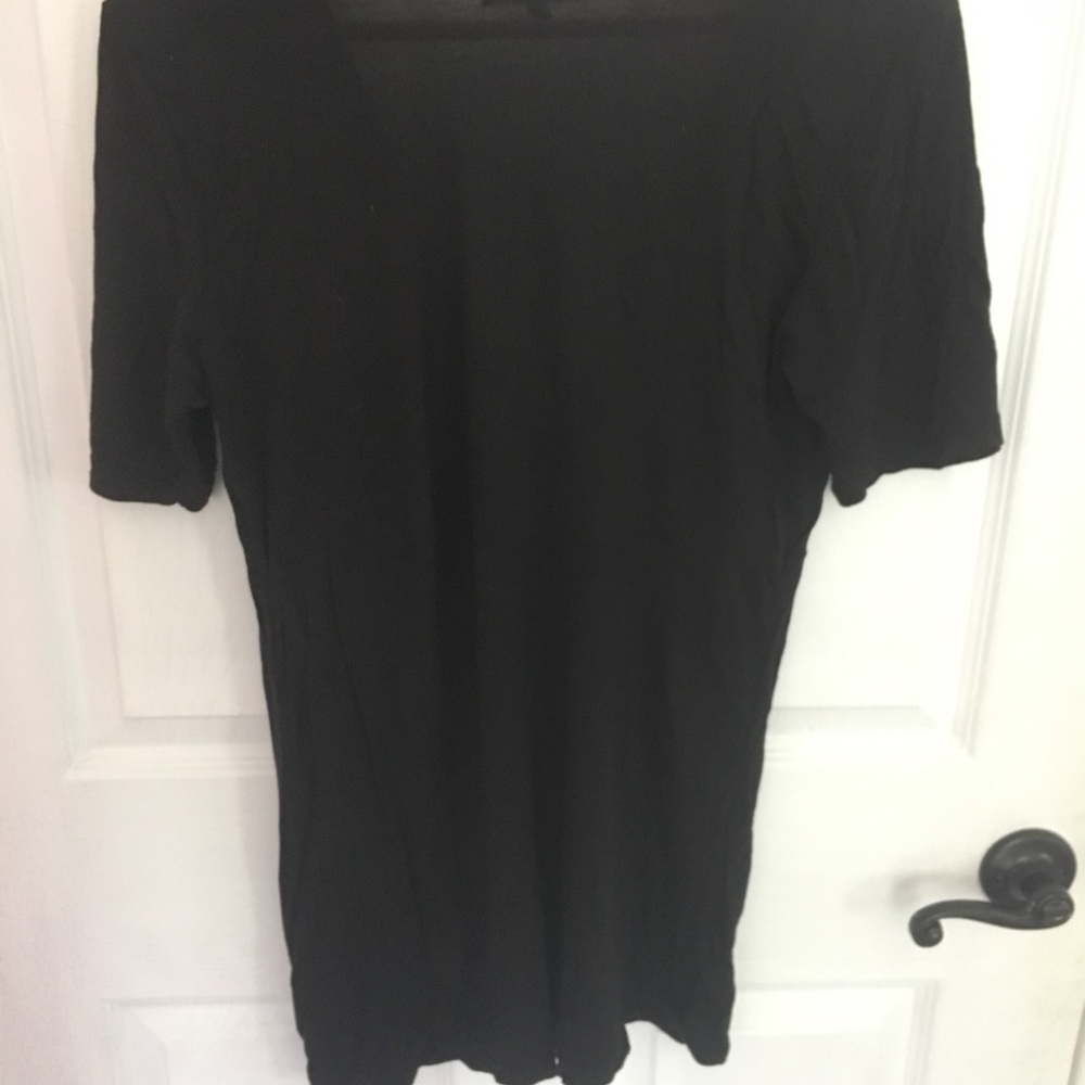 Black V-neck T-shirt
